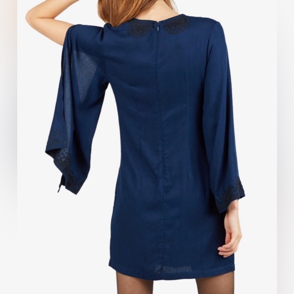 Cleobella Blue Bengal Embroidered Boho Mini Dress Sz.S NWT! - Picture 3 of 11